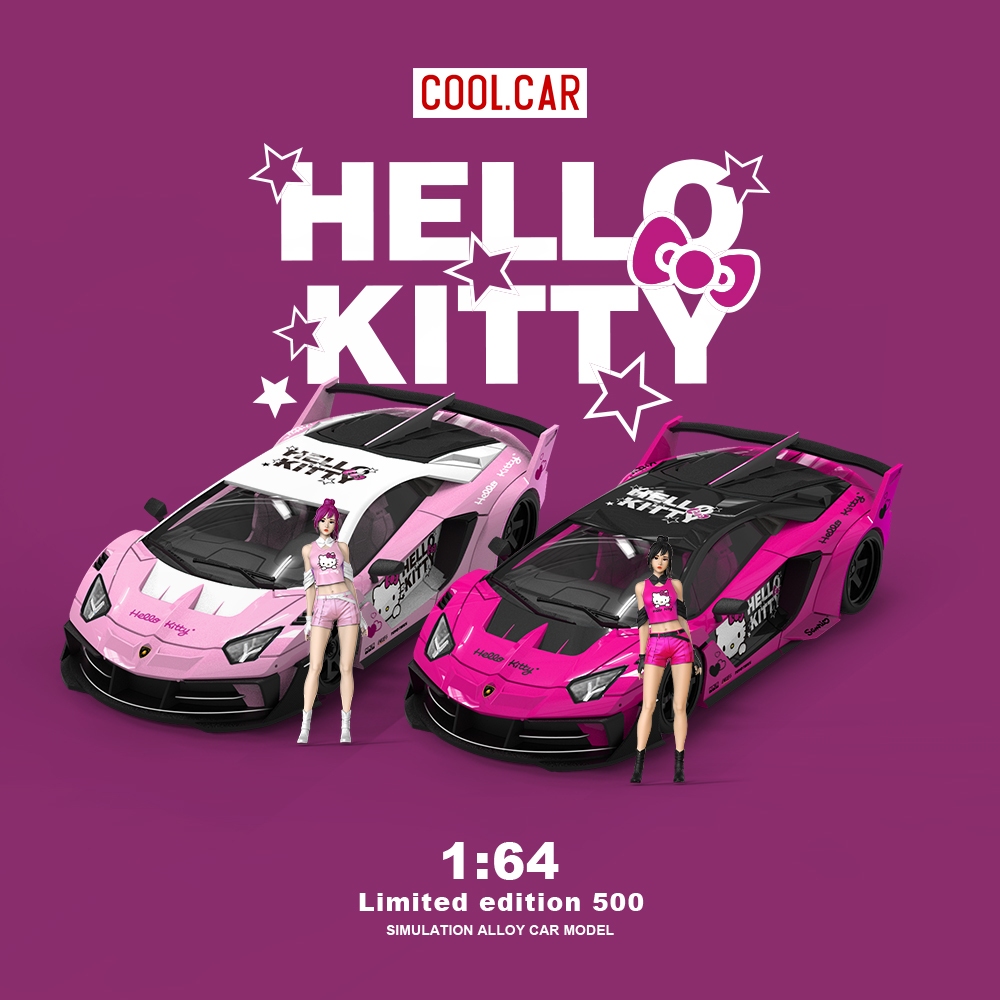 CC 1:64 Aventador GT EVO 模型LP 700 HELLO KITTY塗裝版大牛