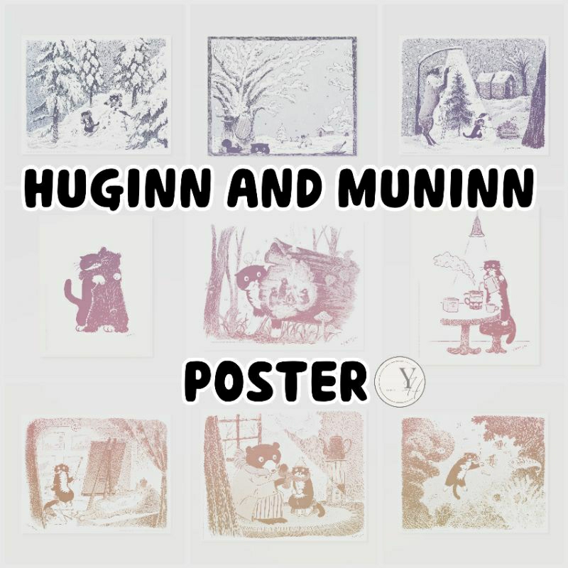 【YH韓國代購】（五月補貨／台灣現貨）Huginn and muninn ⭐ 賓士貓 海報 | 蝦皮購物