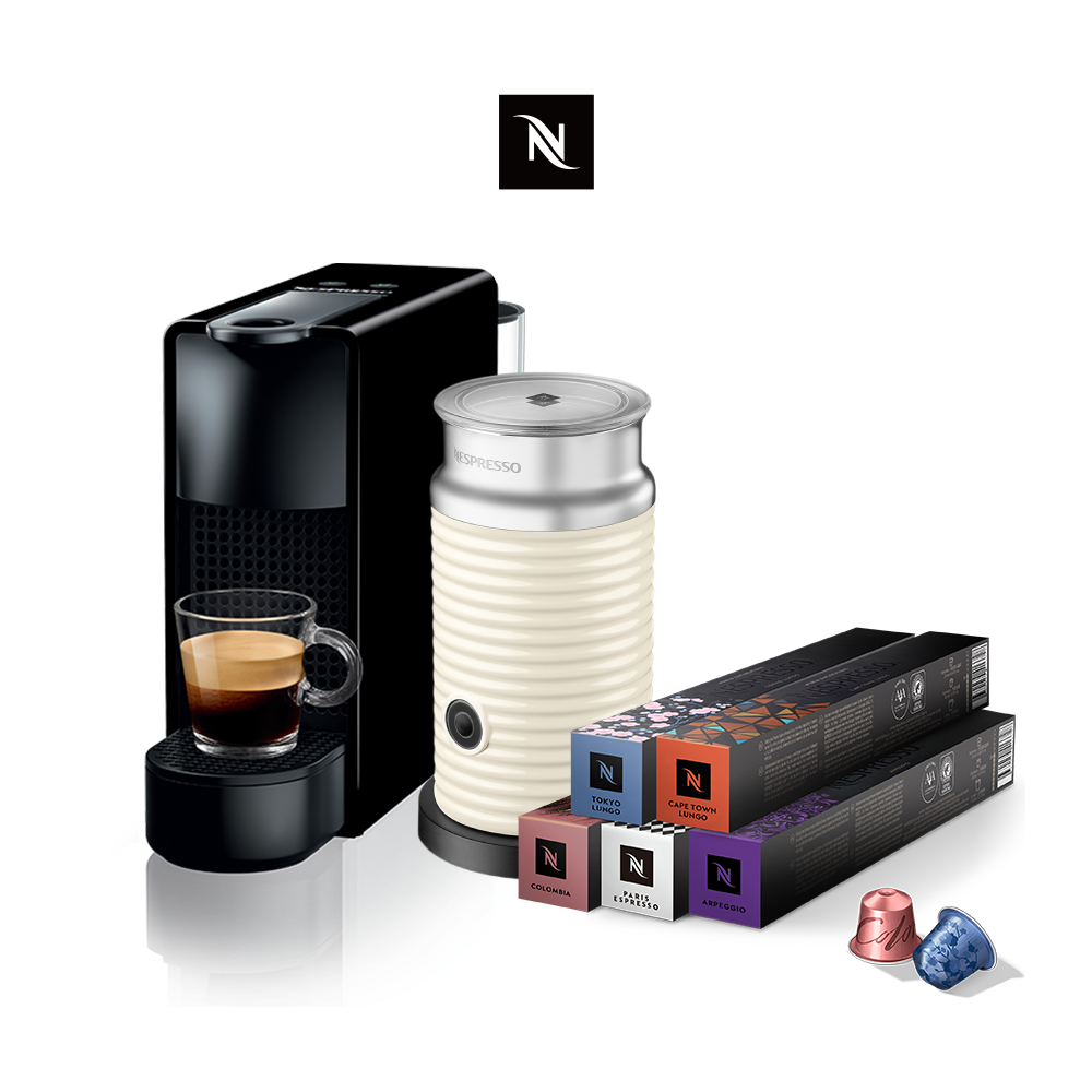 Nespresso】膠囊咖啡機Essenza Mini(四色任選)奶泡機組合&訂製時光50顆膠囊組/贈咖啡組| 蝦皮購物