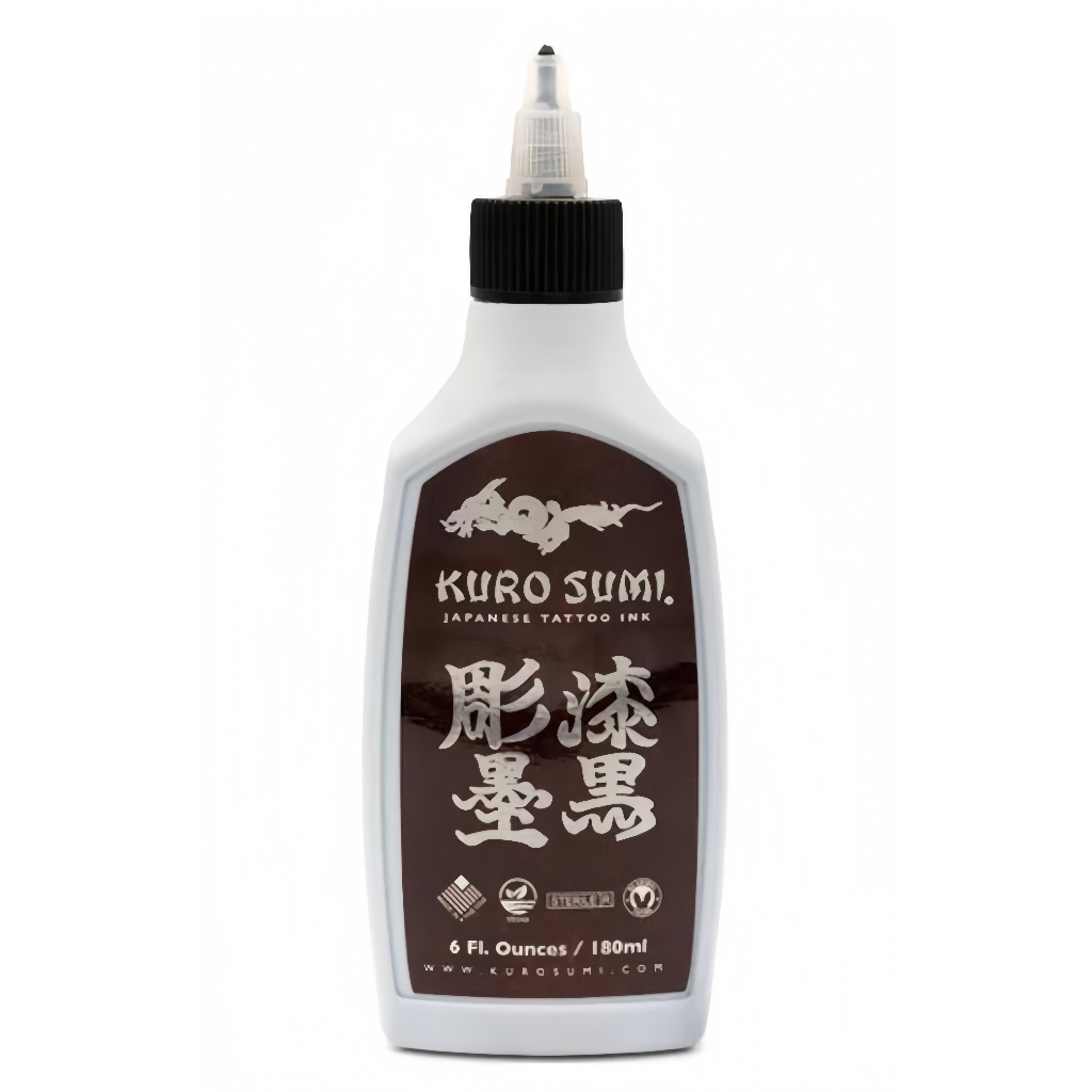 黒墨 kurosumi (12oz) ライン用 full DH專業紋身器材:KUROSUMI彫漆墨黑6oz.12oz OUTLINING超級黑.惡魔雙倍黑