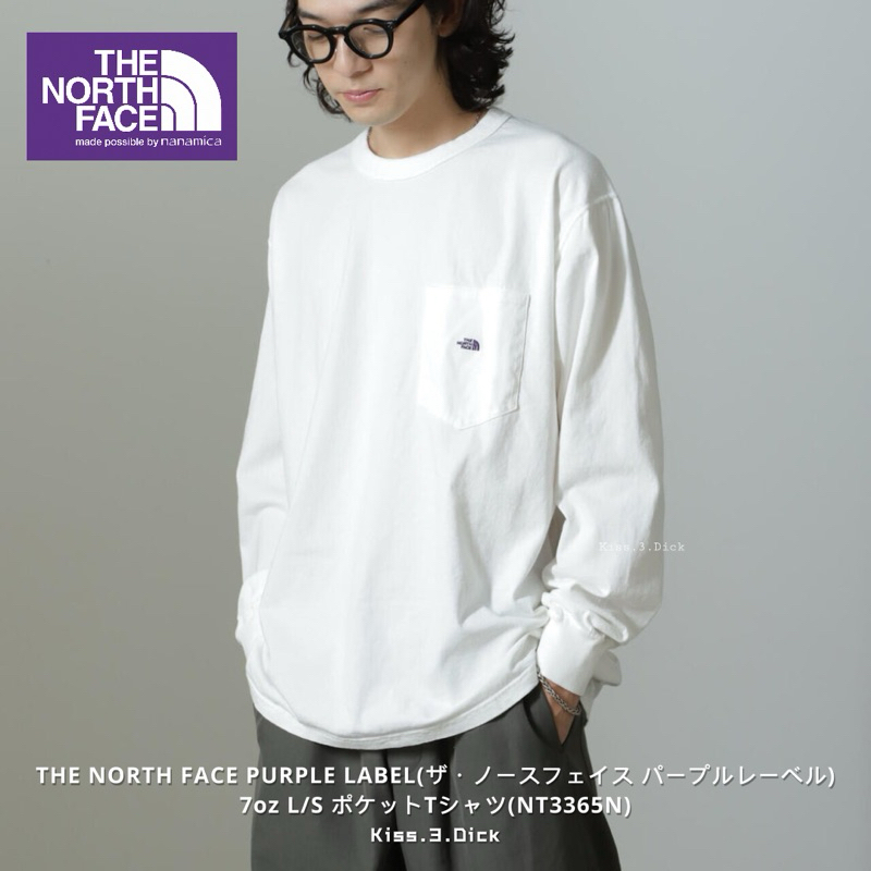 NT3365N]🇯🇵THE NORTH FACE紫標7oz Long Sleeve Pocket Tee圓筒