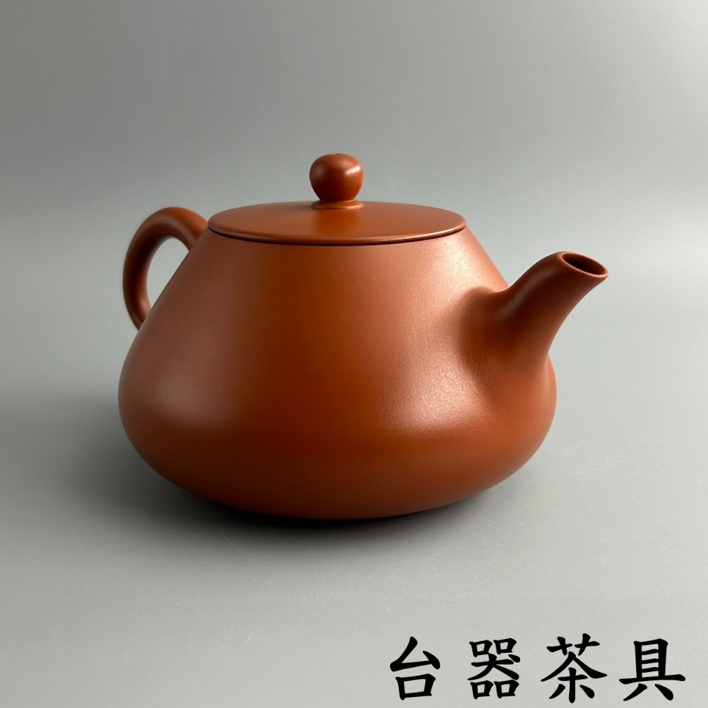 台湾作家茶壺 台器【台灣作家朱泥壺】馬超工藝師特大石瓢壺手拉坏茶具朱泥泡茶壺手工