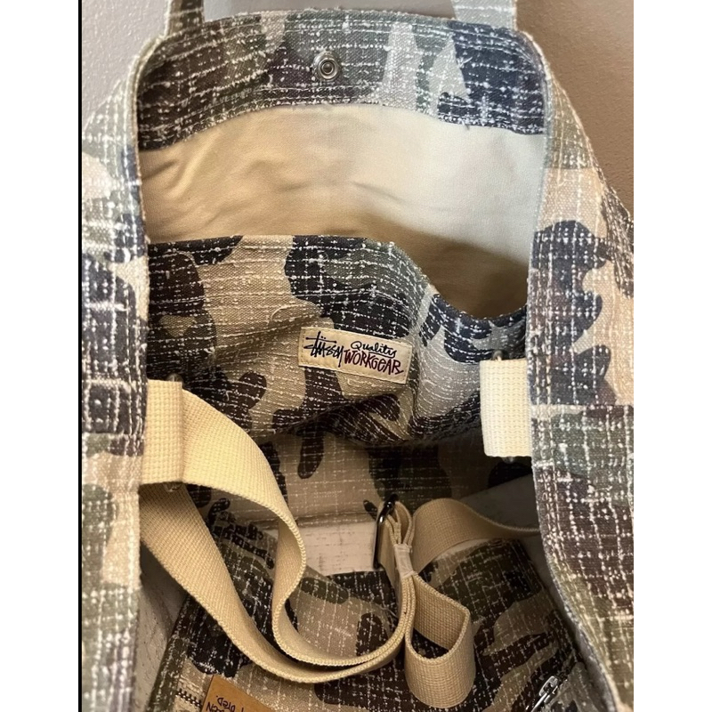STUSSY NEEDLE PUNCH CROSSBODY BAG 手提袋托特包側背包迷彩潮流滑板