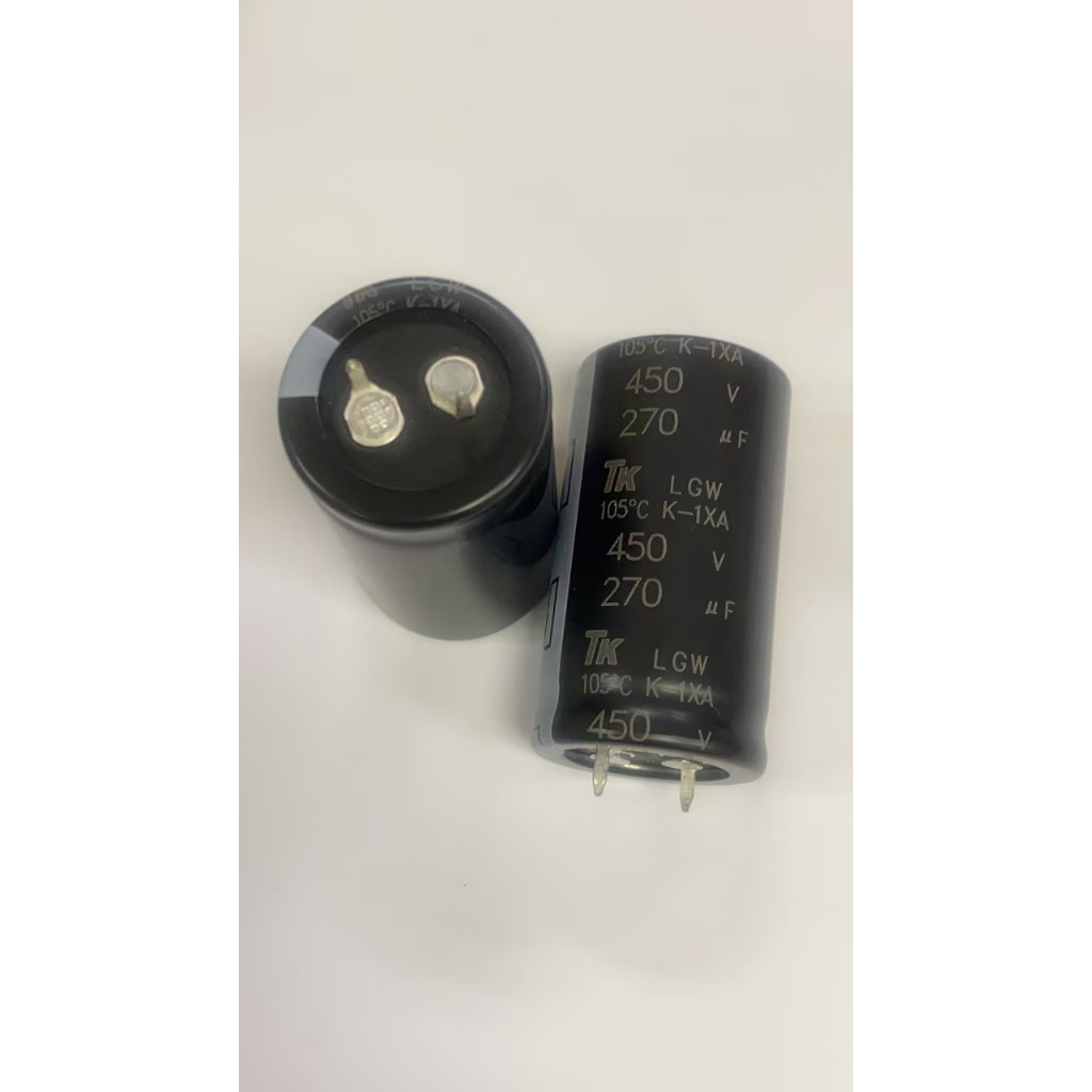 台灣現貨 TK電容 270uF 450V 尺寸 25x45mm 高壓鋁質電解電容 牛角(SNAP)電容 嵌入式 | 蝦皮購物