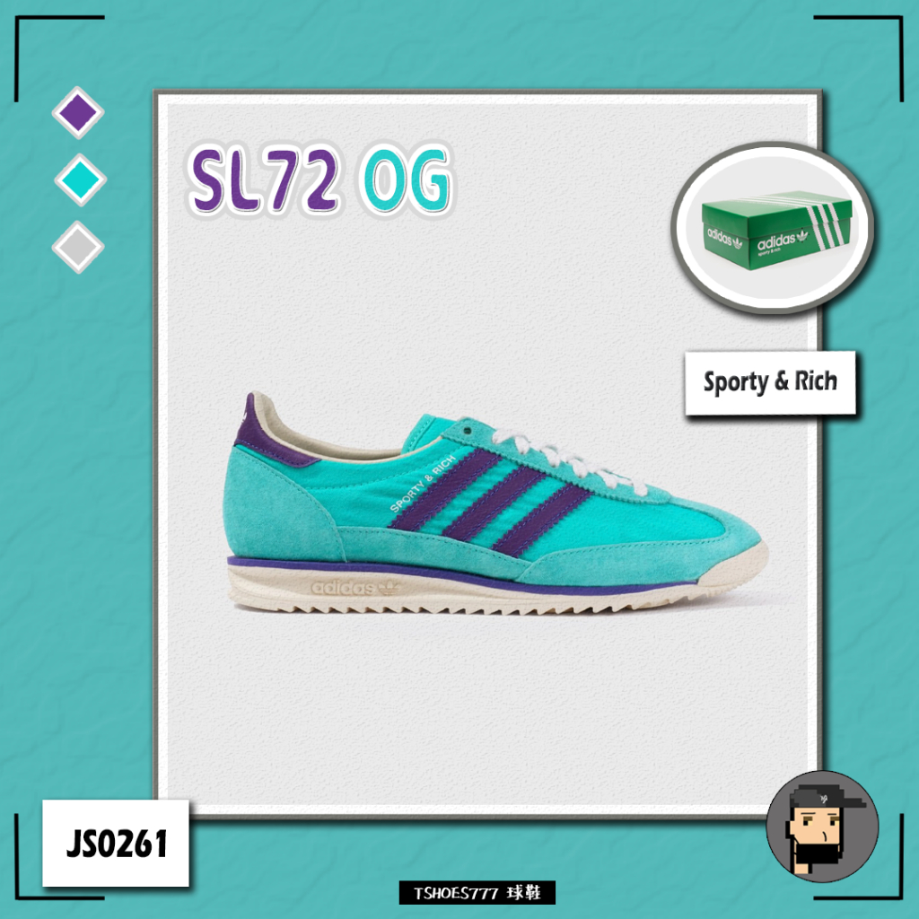 【TShoes777代購】Sporty & Rich ADIDAS SL72 OG 聯名款 綠 JS0261 | 蝦皮購物