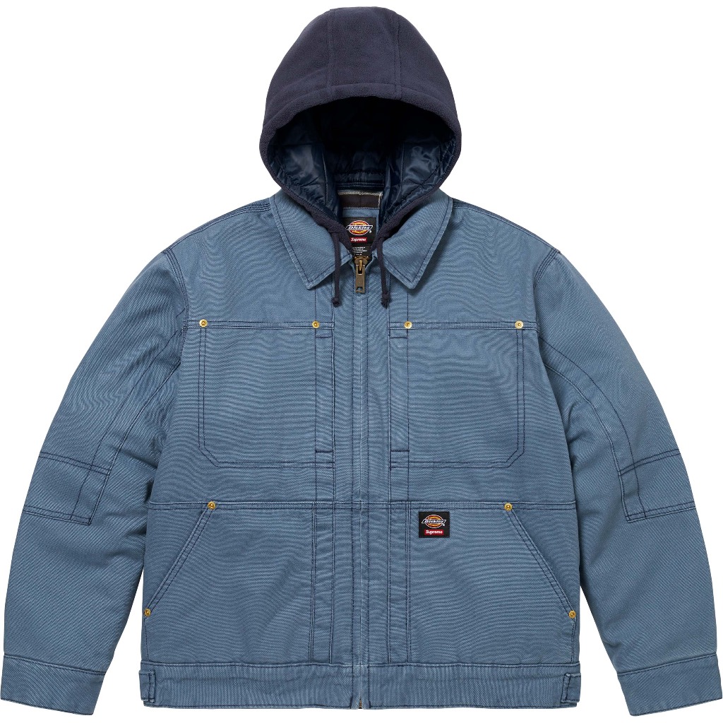 ジャケット・アウター Supreme Dickies Hooded Work Jacket L Supreme Dickies Hooded Leather Work Jacket Black Men's