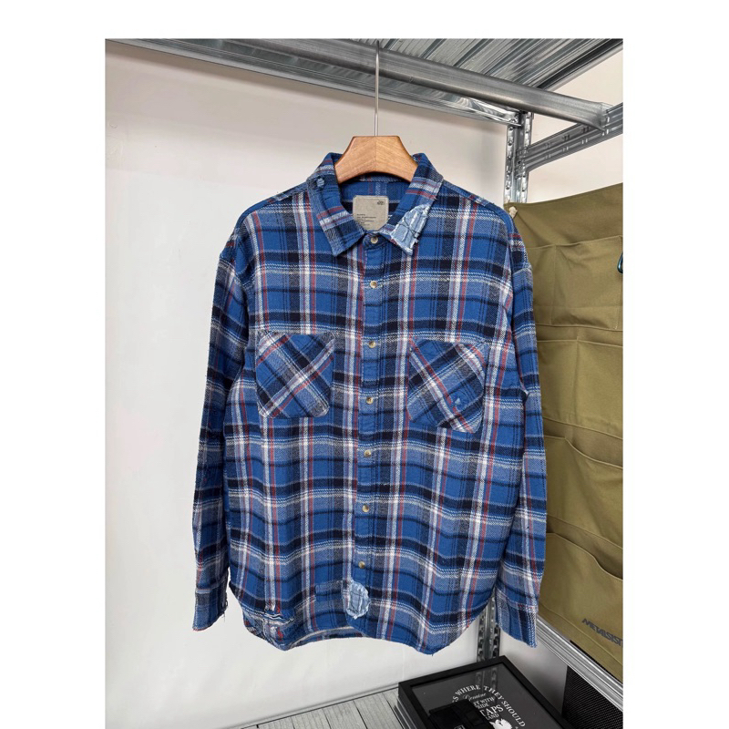實拍』MADNESS SHREDDED CHECK SHIRT 格紋破壞襯衫| 蝦皮購物