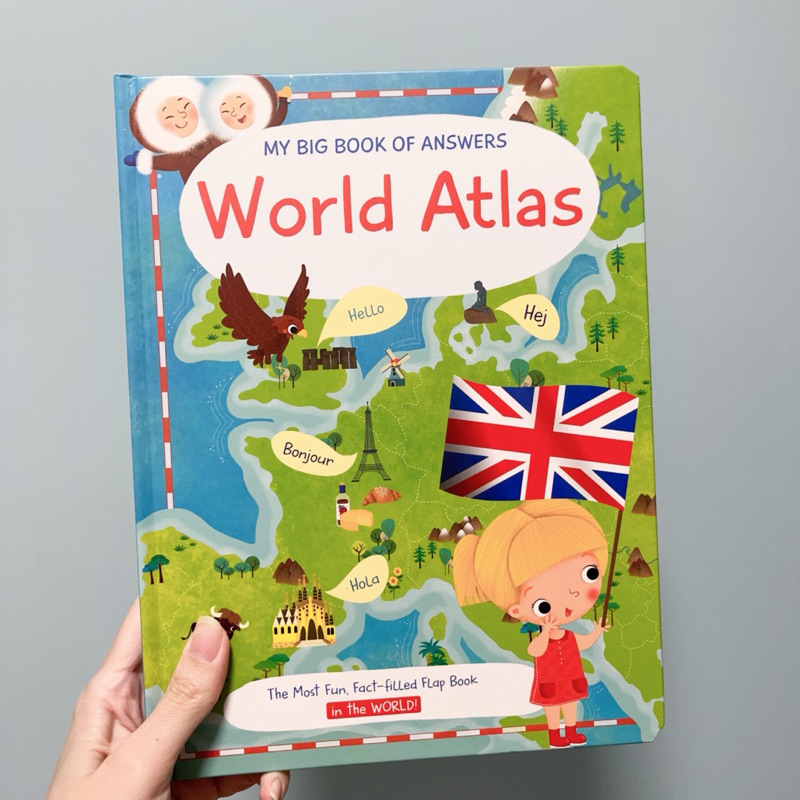 Yoyo Books｜MY BIG BOOK OF ANSWERS - World Atlas 知識百科翻翻書-世界地圖 | 蝦皮購物