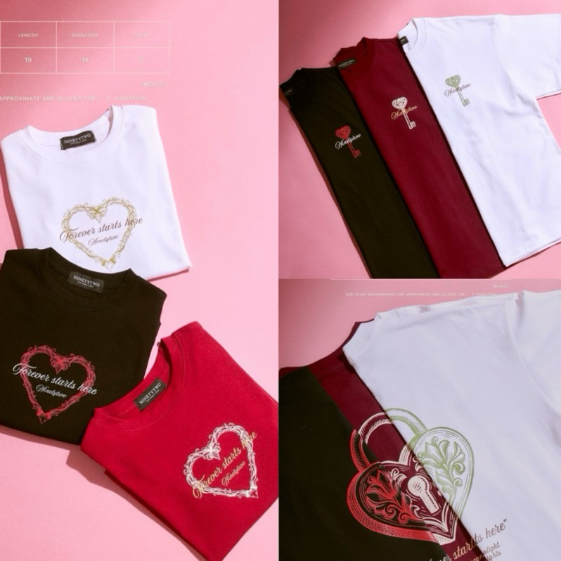 新品🔥🔥Freen個人品牌NINETYTWO 92 情人節限定T-shirt🗝️💝 | 蝦皮購物