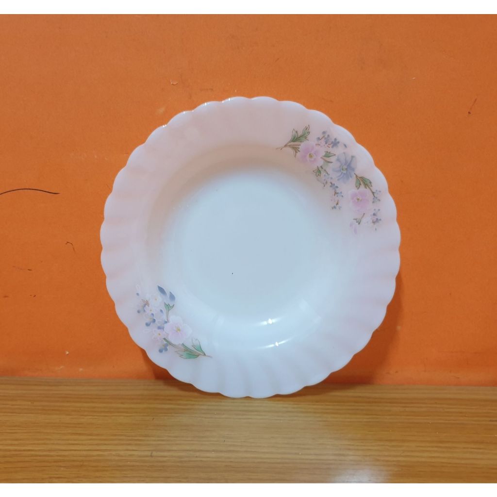 陶瓷盤 早期收藏 INDOPAL 乳白花卉 瓷玉盤 尺寸18.8cm | 蝦皮購物