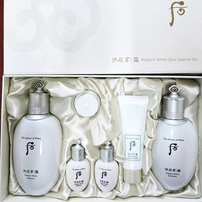 🐾花甲E姊🐾貨在台🐾 WHOO 后拱辰享雪美白水乳套盒雪白美肌禮盒化妝水