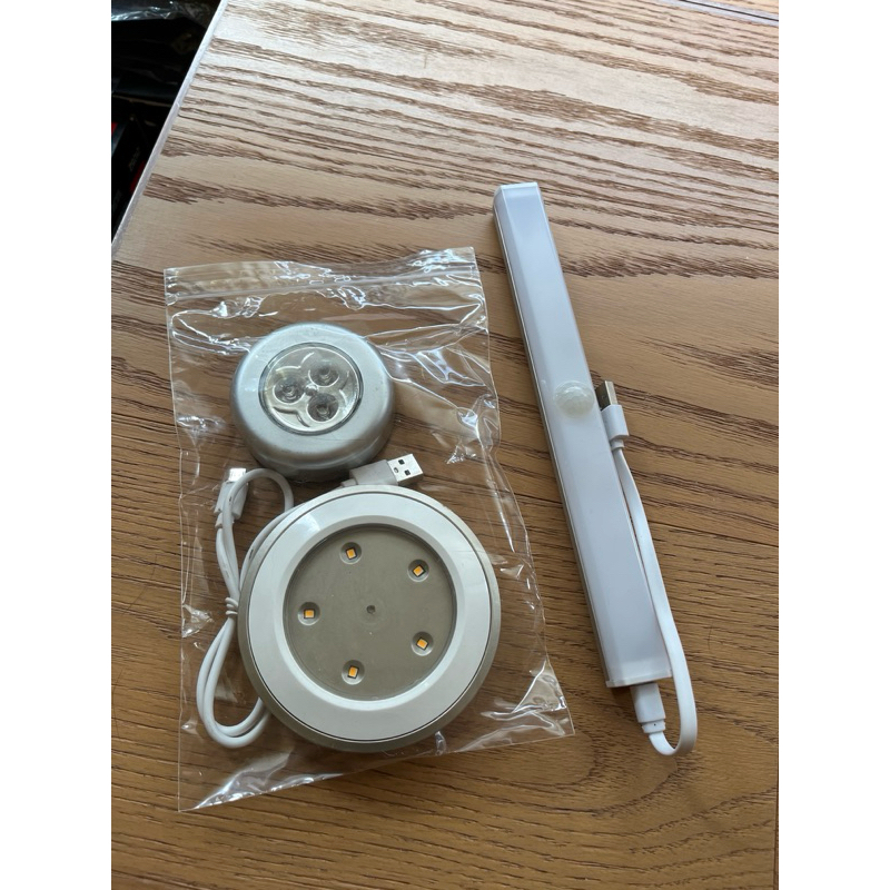 LED 長型磁吸感應燈 按壓式圓形小夜燈 走廊燈 櫥櫃燈 氛圍燈 床頭燈 玄關燈 車廂燈 圓狀燈 便攜燈 USB充電燈條 | 蝦皮購物