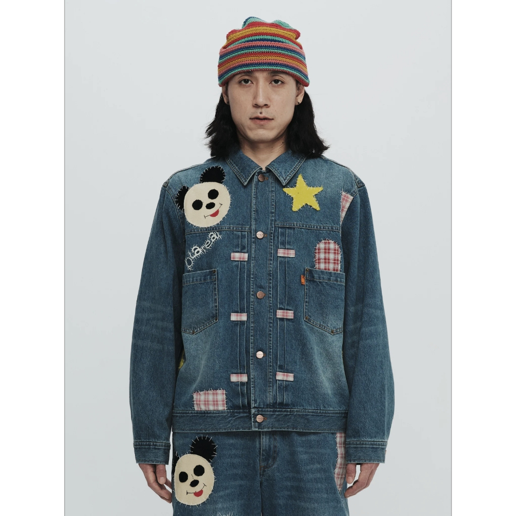= 3 POINTER = PLATEAU Patch denim jacket | 蝦皮購物