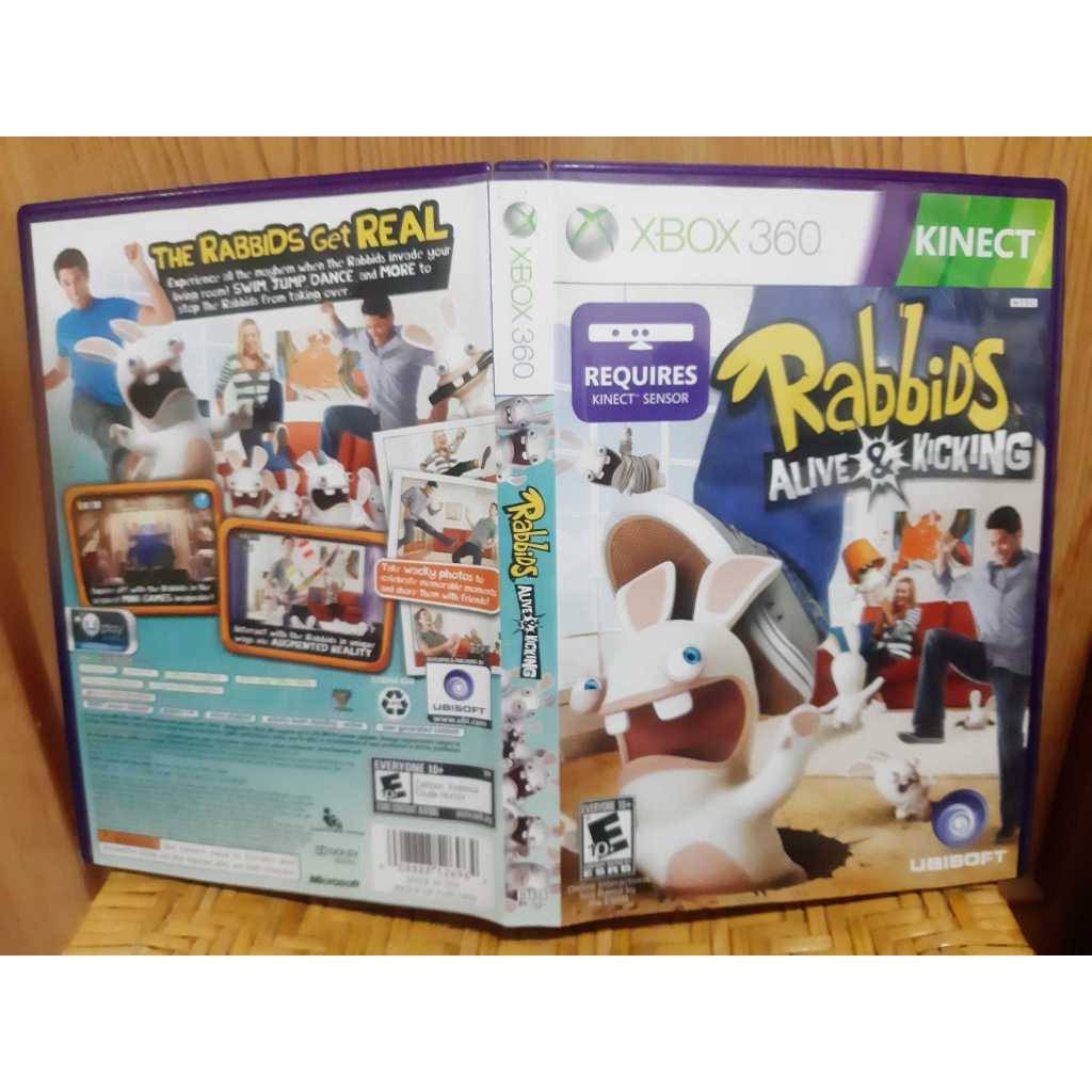 XBOX 360 瘋狂兔子:追趕跑跳碰 雷曼兔 RABBIDS ALIVE & KICKING KINECT 體感 | 蝦皮購物