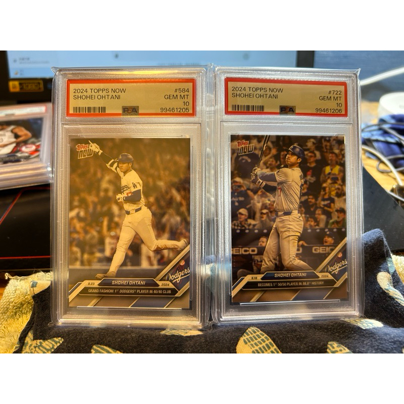 PSA 10 大谷翔平球員卡2024 TOPPS NOW 4040+5050兩張連號一組