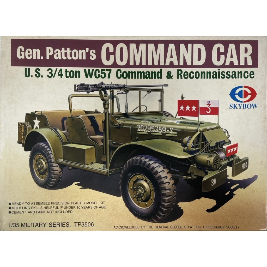 King & Country Set D-Day Patton's Command Car - Coffret 2 Pièces, échelle 1/30, Occasion