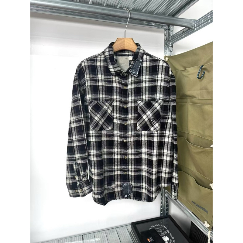 實拍』MADNESS SHREDDED CHECK SHIRT 格紋破壞襯衫| 蝦皮購物