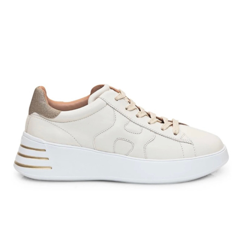 Hogan Rebel Sneaker Donna H564 In Nappa Avorio - Suola Extralight E Memory Foam, Made In Italy - HXW5640DN61 RCB367T - 2