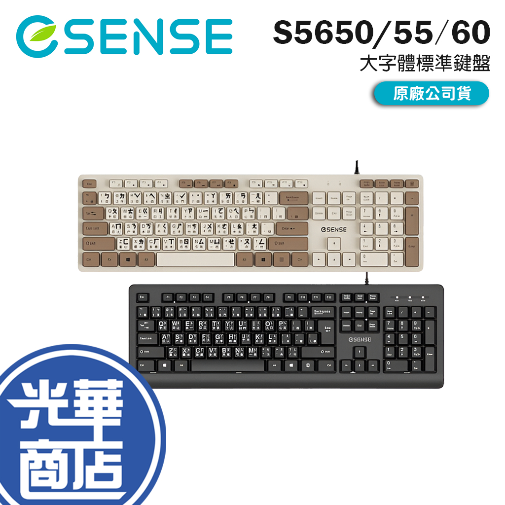 Esense 逸盛 S5650／S5655／S5660 大字體標準鍵盤 有線鍵盤 文書鍵盤 辦公鍵盤 光華 | 蝦皮購物