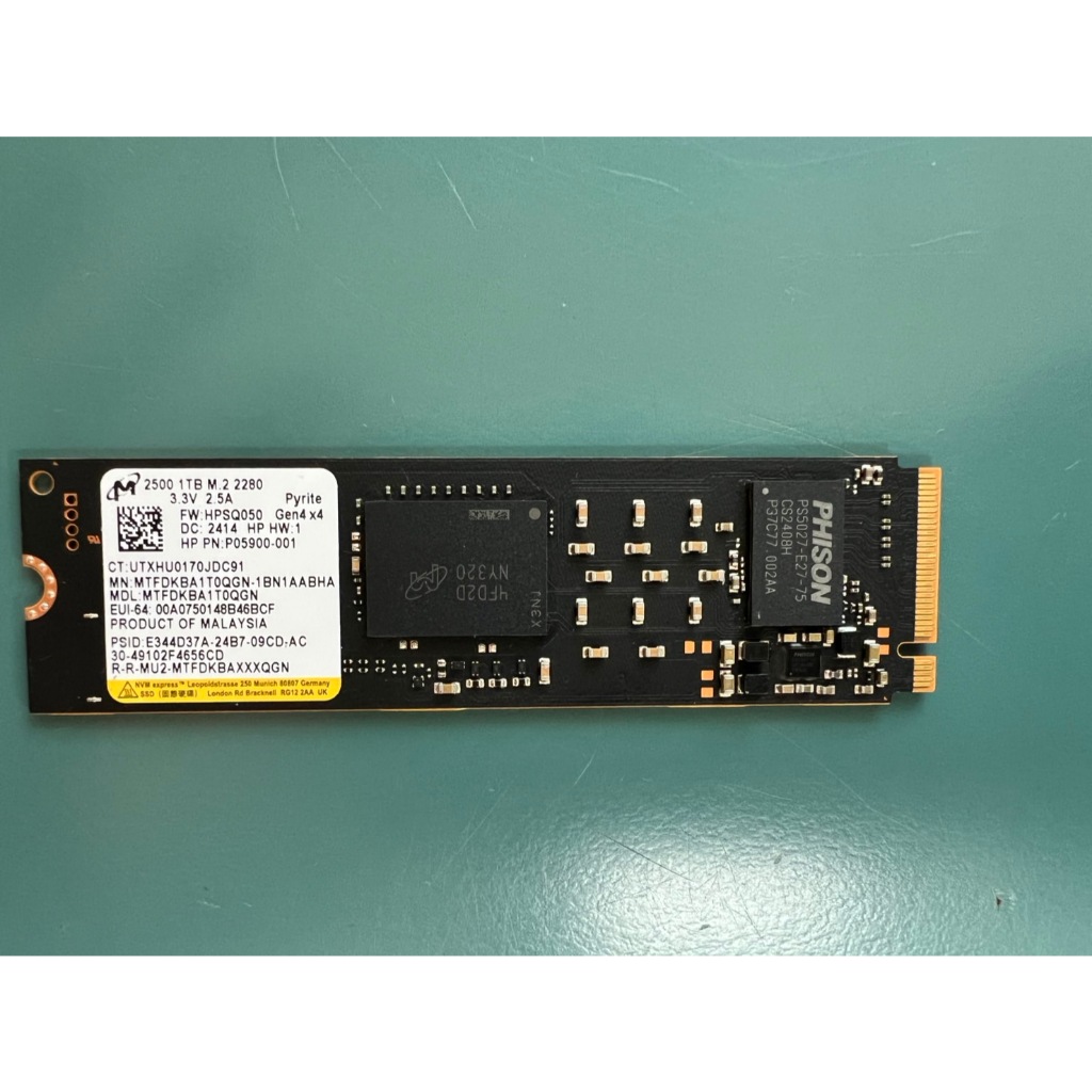 MICRON】SSD 1TB (拆封新品) | 蝦皮購物