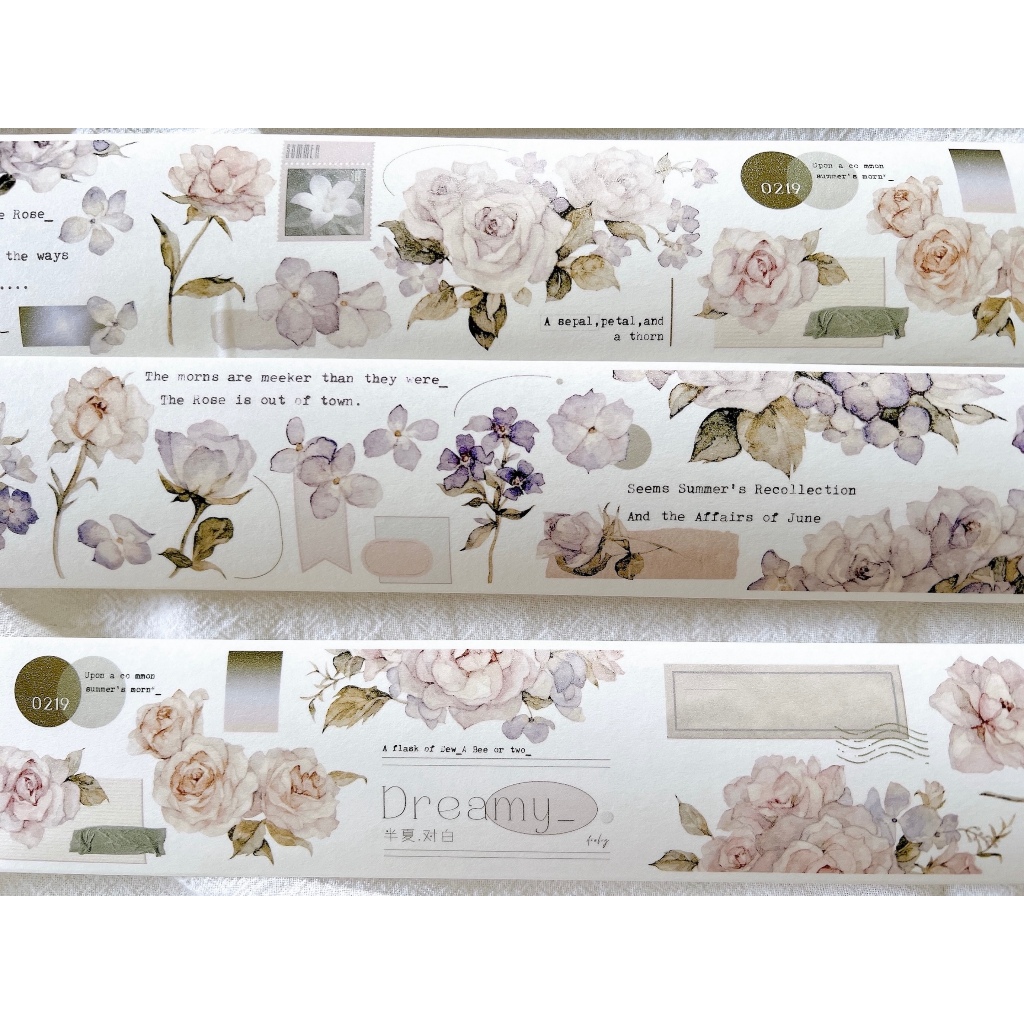 新品｜雀斑茶原創膠帶整卷｜春嫵花間｜浮夢花店｜復古輕復古手帳
