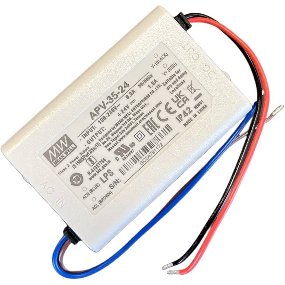明瑋驅動 35W LED driver 防水電源 APV-35-12 12V APV-35-24 24V 驅動器 燈條 | 蝦皮購物