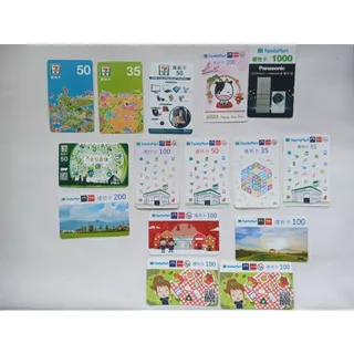 7-11 商品卡 全家禮物卡 商品卡 <無餘額空卡> 一張1元