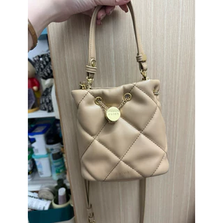 送料込★S’AIME★菱格絎縫束口小水桶包★2way キルティングBAG 送料込☆S'AIME☆菱格絎縫束口小水桶包☆