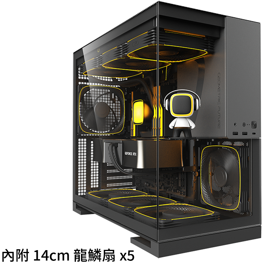 幾何未來 Model 5 悟空【E-ATX】機殼/卡長46/U高18/雙透玻璃/公仔平台/原價屋 | 蝦皮購物