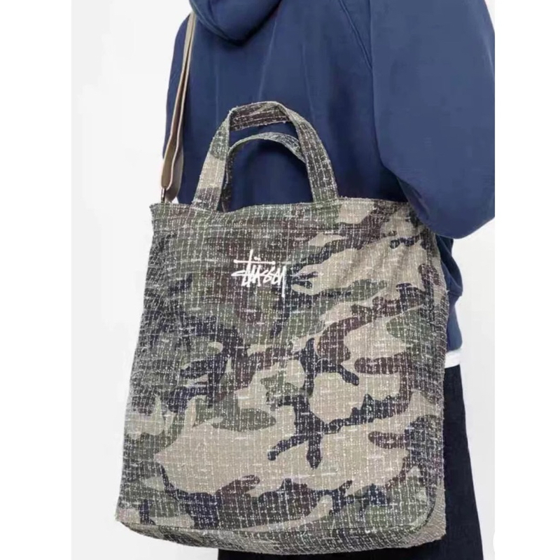 STUSSY NEEDLE PUNCH CROSSBODY BAG 手提袋托特包側背包迷彩潮流滑板