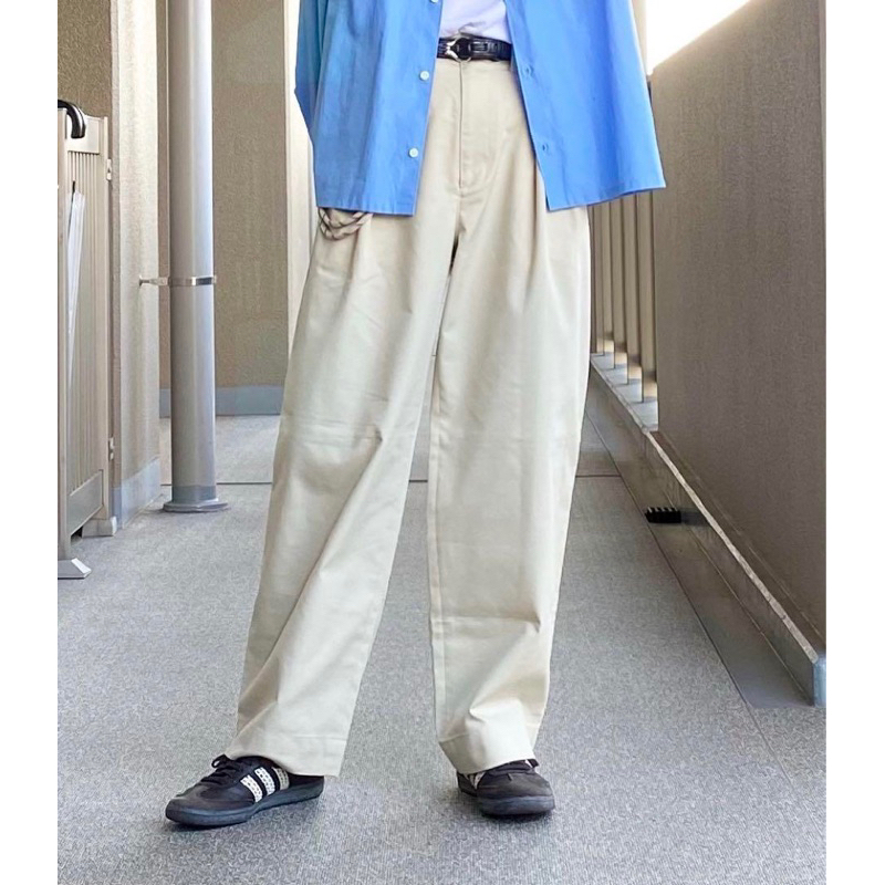 AURALEE SUPER FINE WOOL COTTON TWILL WIDE SLACKS 長褲| 蝦皮購物