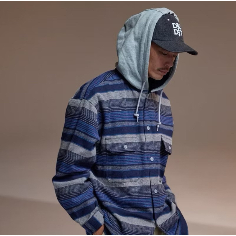 トップス DESCENDANT SPICOLI HOODED LS SHIRT SPICOLI HOODED LS SHIRT – DESCENDANT
