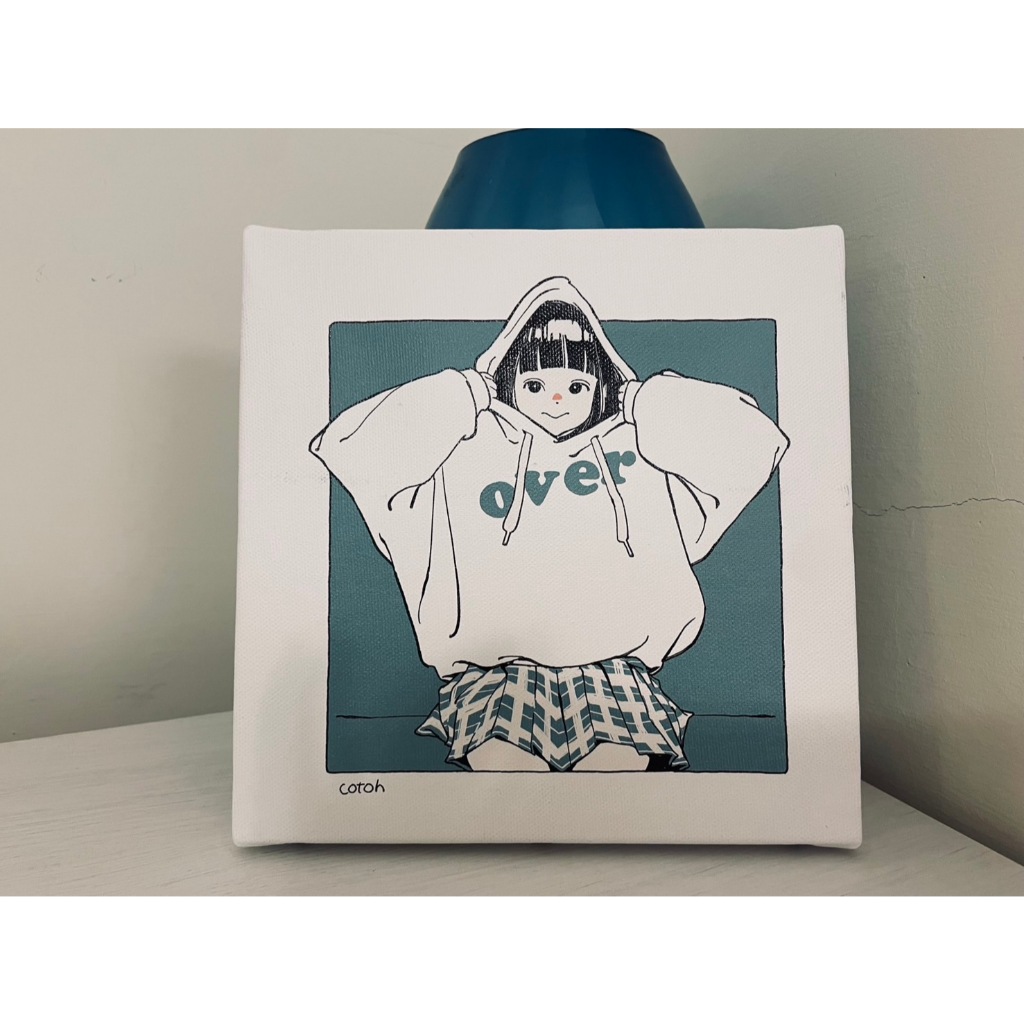 古塔つみ × over print キャンバス 木版 2枚セット overprint 古塔つみ