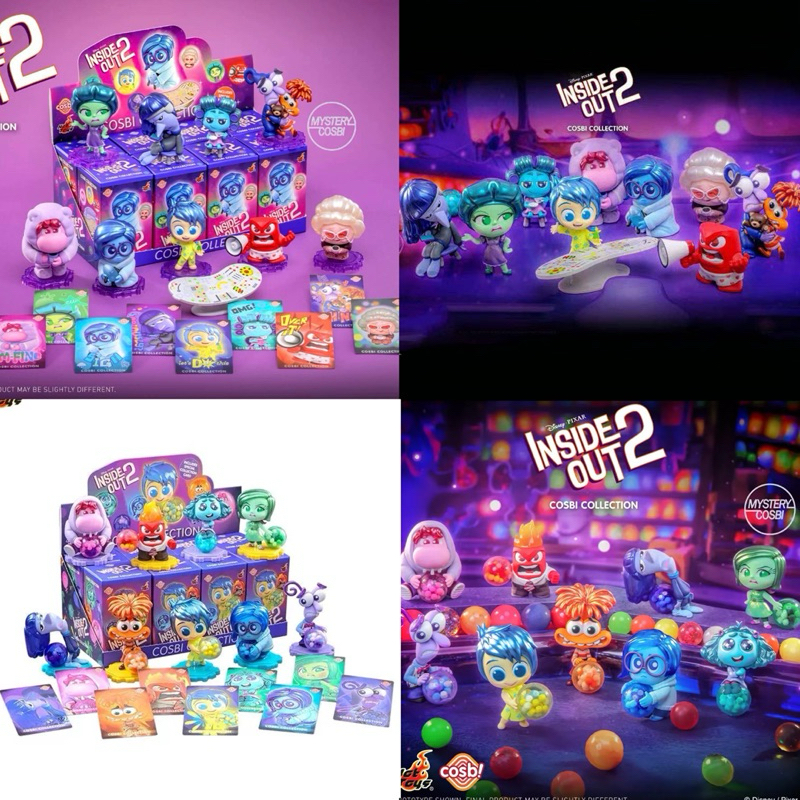 一代&二代🌟Hot Toys cosbi 迪士尼 腦筋急轉彎 inside out 2盲盒 公仔 樂樂 憂憂 怒怒 阿羞 | 蝦皮購物