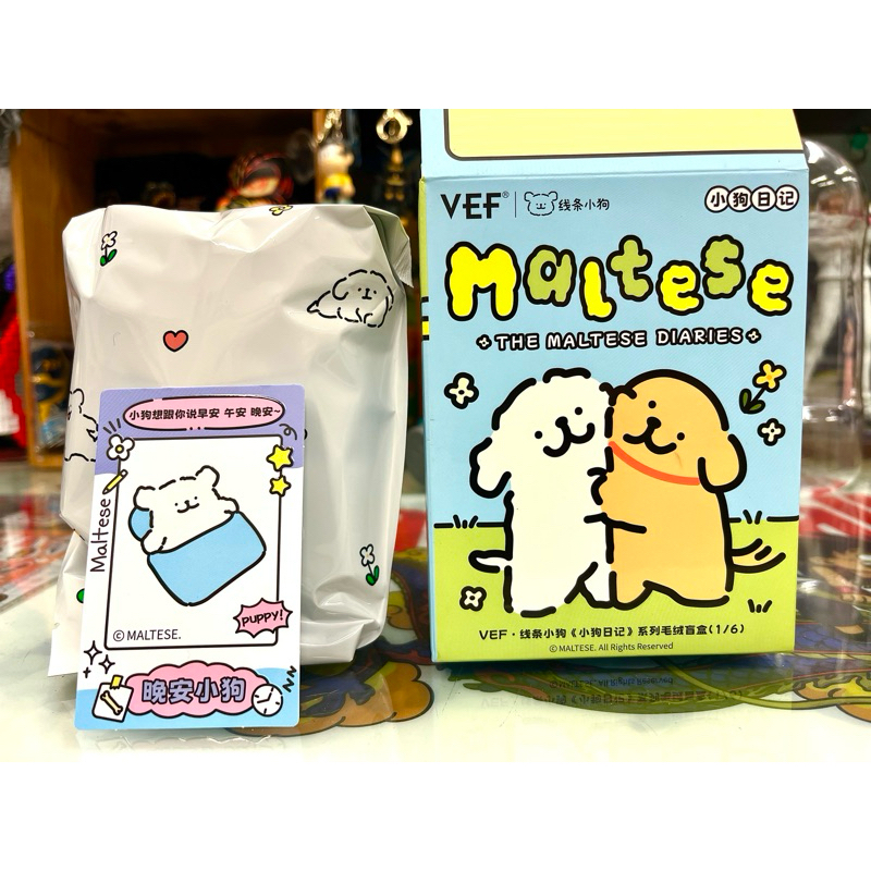 VEF 線條小狗 小狗日記 毛絨盲盒 晚安小狗 | 蝦皮購物