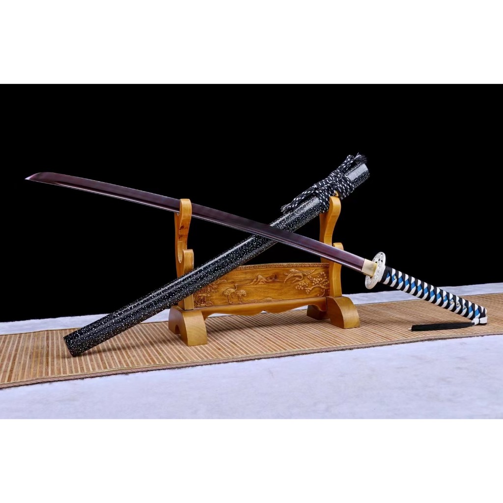 【廠家直銷】26寸扭轉紋烤藍《水秀銀龍打刀》武士 日本刀 肋差 居合刀 Katana 打刀 武士刃 日式刀 太刀 未開刃 | 蝦皮購物