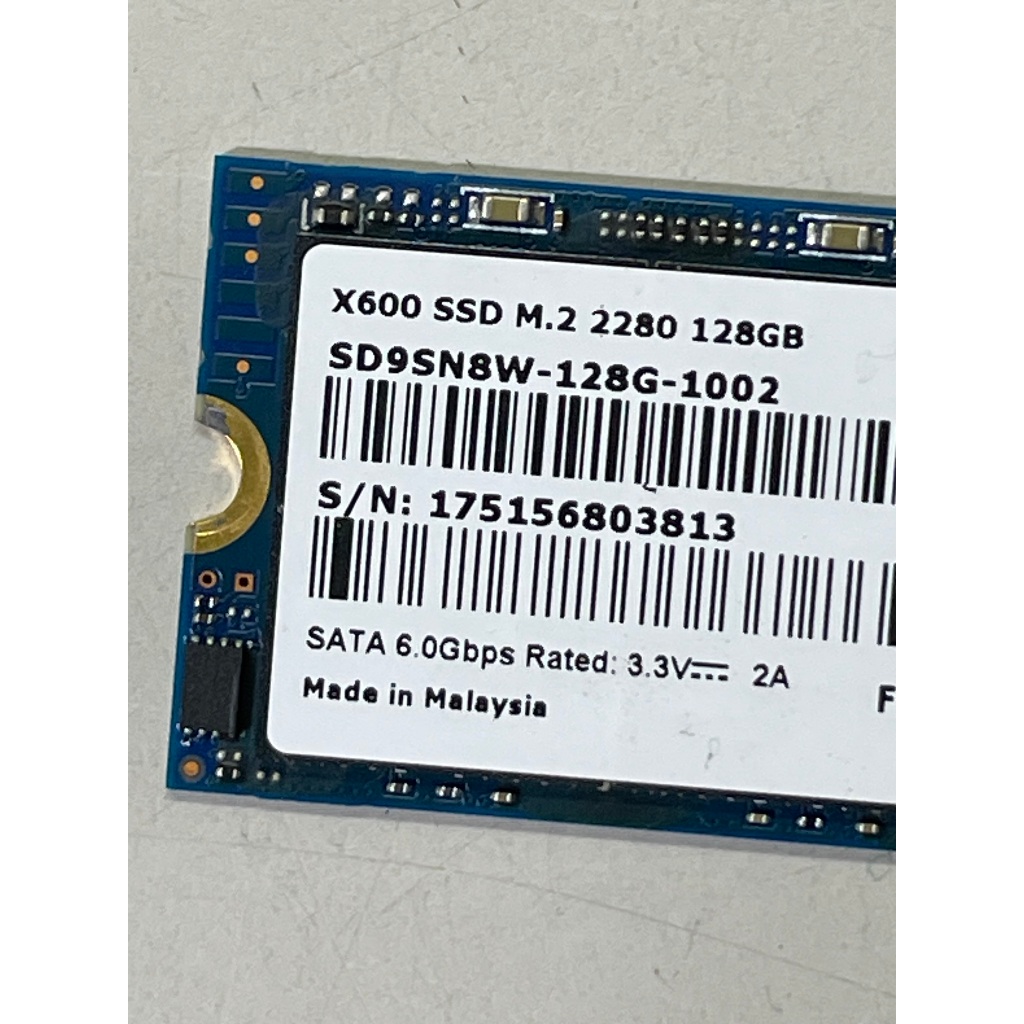 SanDisk X600 SD95N8W-128G-1002 128GB M.2 2280 SATA SSD 固態硬碟