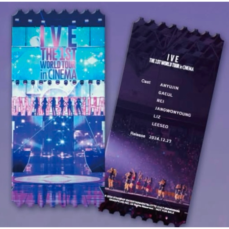 IVE The 1st World Tour in Cinema》電影特典～炫光雷射圖卡、台灣獨家