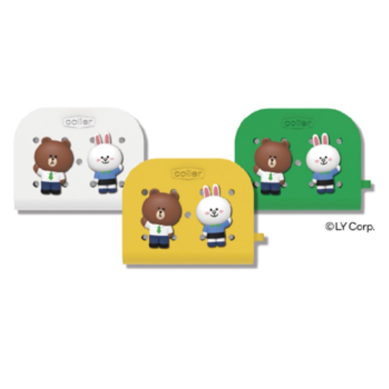 LINE Friends Coller 小收納包 特別版裝飾扣組 coller 收納包 聯邦銀行 熊大 兔兔 白色 | 蝦皮購物