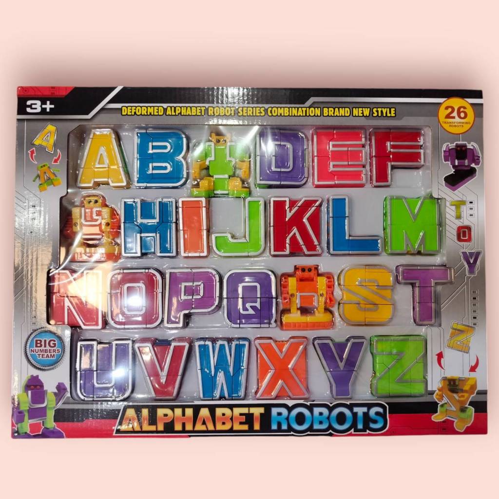 RUBY ABC字母變形機器人 益智玩具 變形英文字母 拼裝ABC字母 英文變形機器人 變形數字 加減乘除 | 蝦皮購物