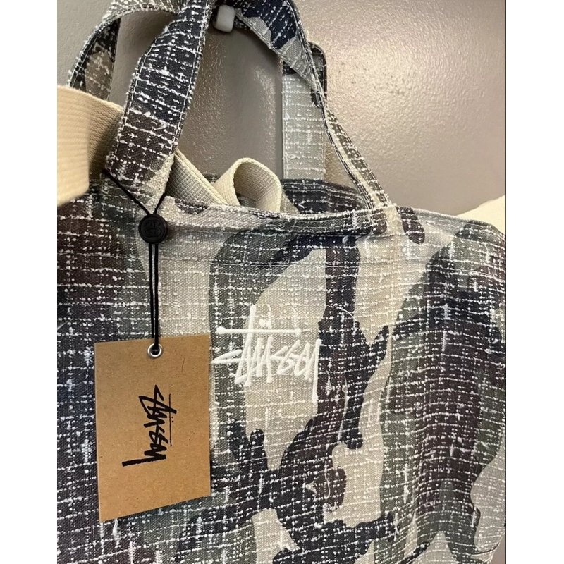 STUSSY NEEDLE PUNCH CROSSBODY BAG 手提袋托特包側背包迷彩潮流滑板