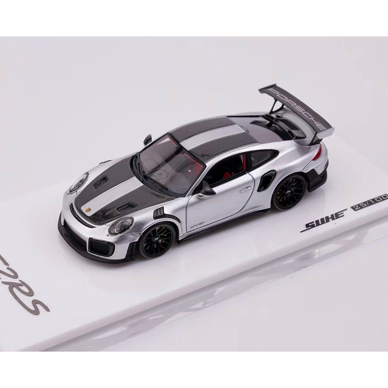 高級素材使用ブランド 911 Porsche 1:64 SUHE 991 蝦皮購物 銀色樹酯| RS GT2 ミニカー