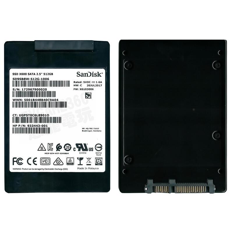 SANDISK X600 2.5吋內接式硬碟固態硬碟SATA3 SSD 512G 512GB 全新拆機