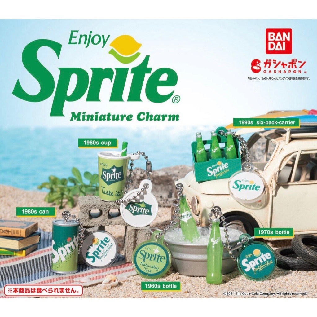 日本帶回 現貨 正品 bandai 扭蛋系列 微型吊飾 雪碧 Sprite 檸檬碳酸飲 罐裝 杯裝 | 蝦皮購物