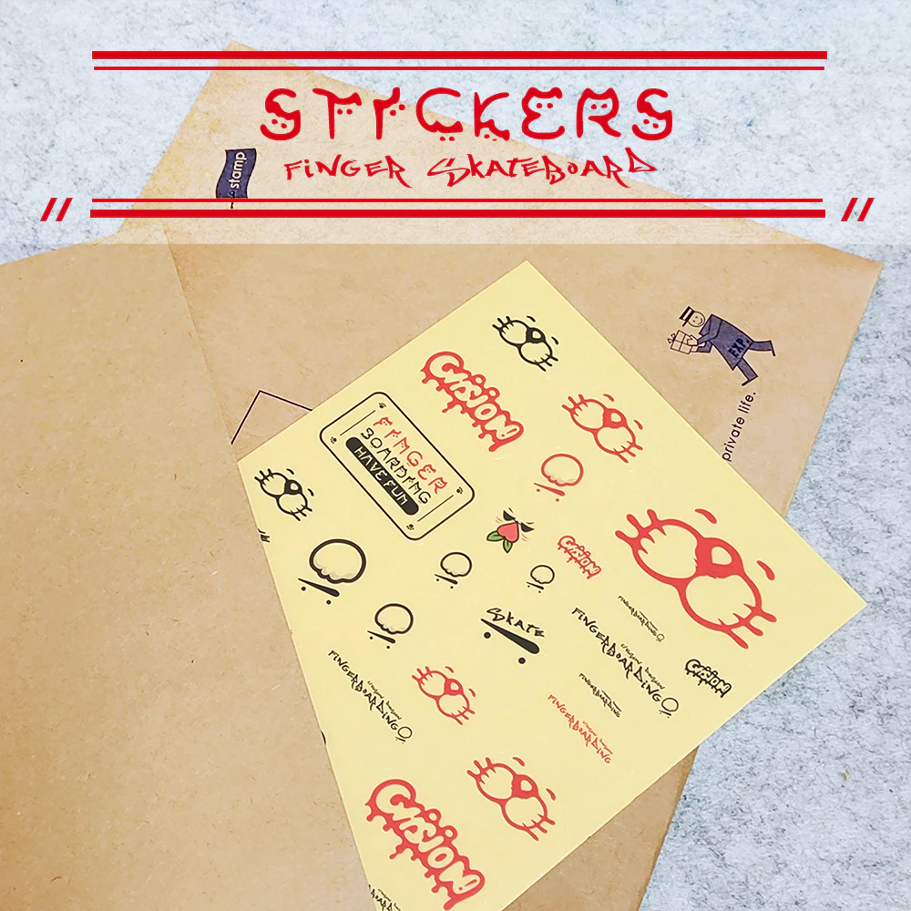 手指滑板塗鴉貼紙｜澄視喵文創設計