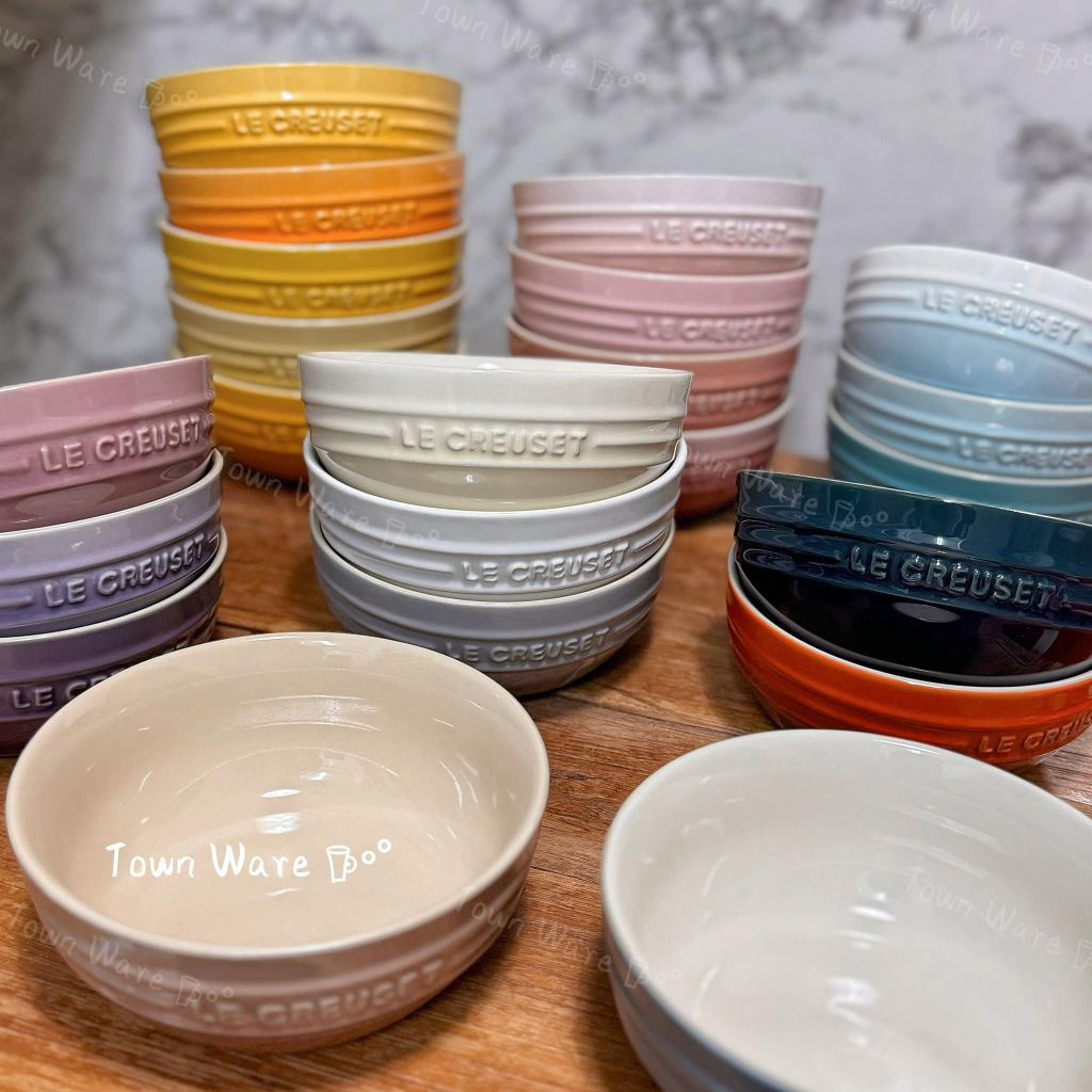 Le Creuset 韓式湯碗 湯碗 飯碗 水果碗 沙拉碗14公分現貨供應 薔薇粉 水漾藍 錦葵紫 雪花白 海岸 | 蝦皮購物