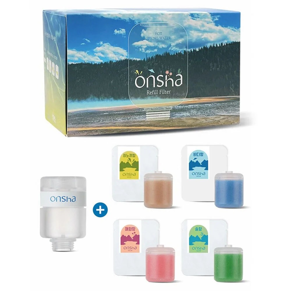 【onsha】韓國淋浴溫泉水蓮蓬頭濾芯4款組(HB-OS1) | 蝦皮購物