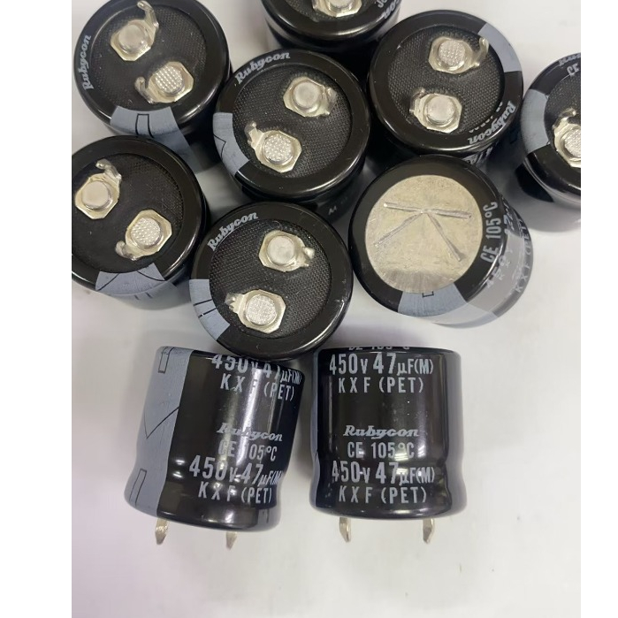 台灣現貨 日本製RUBYCON 47uF/450V 尺寸20X20mm 鋁質電解電容 牛角電容 (SNAP)電容 | 蝦皮購物