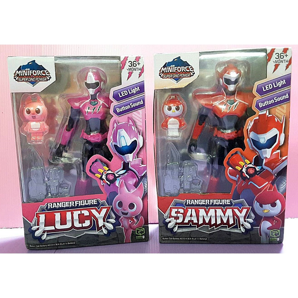 Mika💛samG 露西 賽米 人形公仔（電池需要，全新盒損）Lucy Sammy MINIFORCE Ranger | 蝦皮購物
