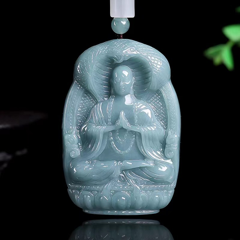 玉佛 玲瓏閣】附證書天然A貨翡翠地藏王菩薩地藏地藏王玉石吊墜翡翠玉佛玉佩